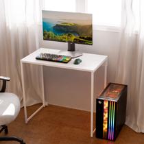 Mesa para PC Gamer Computador Escrivaninha Simples Estilo Industrial Preta Branca - Duarte Mota