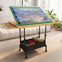 Mesa para Quebra-cabeça upvercy 86 x 66 cm, ajustável, inclinável e com rodízios