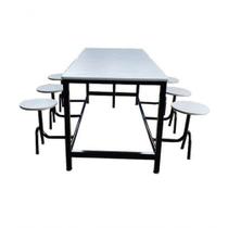 Mesa Para Refeitório Para 06 Lugares Linha Romana Cinza Mesa Para Refeitório Para 06 Lugares Linha Romana Cinza