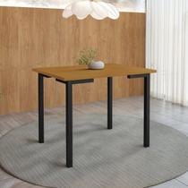 Mesa para Sala de Jantar 109x68cm Tampo em MDF Compact Marrom/Preto/Nature Mesa para Sala de Jantar 109x68cm Tampo em MDF Compact Marrom/Preto/Nature