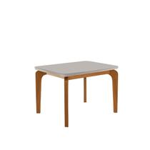 Mesa para Sala de Jantar 120 Cm 100% Mdf com Vidro Canto Copo Dublin