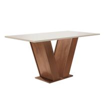 Mesa para Sala de Jantar 120cm Tampo em MDF Espanha Espresso Móveis