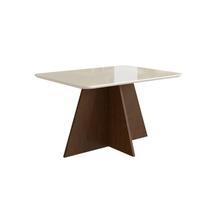 Mesa para Sala de Jantar 120x90cm com Vidro Lapidado Mesa para Sala de Jantar 120x90cm com Vidro Lapidado