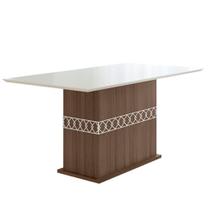 Mesa para Sala de Jantar 160cm Retangular Tampo Chanfrado Agata Poliman Mesa para Sala de Jantar 160cm Retangular Tampo Chanfrado Agata Poliman