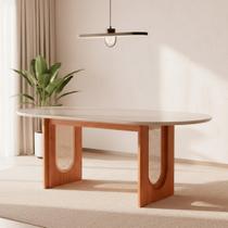 Mesa para Sala de Jantar 210cm Oval Valentina
