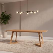 Mesa para Sala de Jantar 210cm sem Vidro Caju Marrom/Cinamomo Mesa para Sala de Jantar 210cm sem Vidro Caju Marrom/Cinamomo