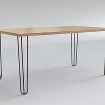 Mesa para Sala de Jantar 4 Lugares Retangular Estilo Industrial Mdp Hairpin