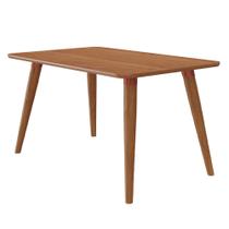 Mesa para Sala de Jantar Adele 130 x 80 cm com Pés de Madeira e Tampo de MDF Cimol Cinamomo Mesa para Sala de Jantar Adele 130 x 80 cm com Pés de Madeira e Tampo de MDF Cimol Cinamomo