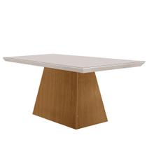 Mesa para Sala de Jantar Aida 120cm Em MDF e Vidro