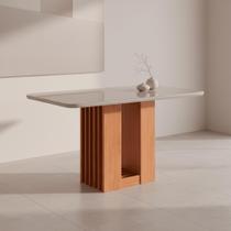 Mesa para Sala de Jantar Ariela 160 cm Marrom/Cinamomo/Offwhite Mesa para Sala de Jantar Ariela 160 cm Marrom/Cinamomo/Offwhite