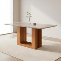 Mesa para Sala de Jantar Ariela 180 cm Marrom/Cinamomo/Offwhite Mesa para Sala de Jantar Ariela 180 cm Marrom/Cinamomo/Offwhite