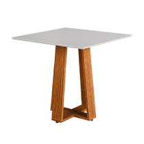 Mesa para Sala de Jantar Athenas Quadrada Madeirado/Off White Dobuê