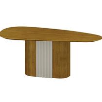 Mesa para Sala de Jantar com Tampo de Vidro Dacota