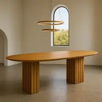 Mesa para Sala de Jantar com Tampo Orgânico 75x180X90cm Mesa para Sala de Jantar com Tampo Orgânico 75x180X90cm