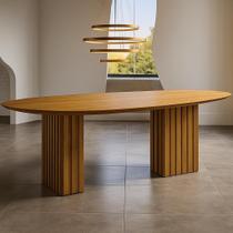 Mesa para Sala de Jantar com Tampo Orgânico 75x200x100cm Mesa para Sala de Jantar com Tampo Orgânico 75x200x100cm