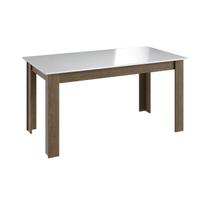 Mesa para Sala de Jantar Fixa 1200x780 Ameixa Negra/Branco - Móveis Canção