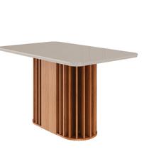 Mesa para Sala de Jantar Julieta 130 Cm Cinamomo/ Offwhite