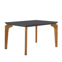 Mesa para Sala de Jantar Liz 120cm Em MDF e Vidro canto reto Mesa para Sala de Jantar Liz 120cm Em MDF e Vidro canto reto