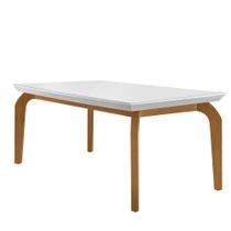 Mesa para Sala de Jantar Liz 180cm Em MDF e vidro canto reto - Moderna