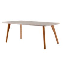 Mesa para Sala de Jantar Malta 160cm Madeira Com Vidro Moderna Mobília