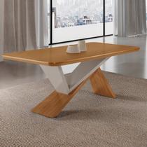Mesa para Sala de Jantar MDF Tampo Laminado 180cm Canto Copo Texas Marrom/Marromle/Off White Mesa para Sala de Jantar MDF Tampo Laminado 180cm Canto Copo Texas Marrom/Marromle/Off White
