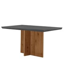Mesa Para Sala De Jantar Olimpia 120cm Em Mdf E Vidro Grafite Imbuia Ripado Grafite Mesa Para Sala De Jantar Olimpia 120cm Em Mdf E Vidro Grafite Imbuia Ripado Grafite