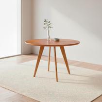 Mesa para Sala de Jantar Redonda 109cm sem Vidro Acerola Marrom/Cinamomo Mesa para Sala de Jantar Redonda 109cm sem Vidro Acerola Marrom/Cinamomo