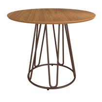 Mesa para Sala de Jantar Redonda 90cm Mdf Ômega Marrom/Proa Mesa para Sala de Jantar Redonda 90cm Mdf Ômega Marrom/Proa
