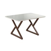 Mesa para Sala de Jantar Retangular 120x90cm Mdf com Vidro Império