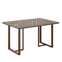 Mesa para Sala de Jantar Retangular 120x90cm Mdf com Vidro Lunna