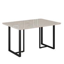 Mesa para Sala de Jantar Retangular 120x90cm Mdf com Vidro Lunna Mesa para Sala de Jantar Retangular 120x90cm Mdf com Vidro Lunna