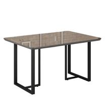 Mesa para Sala de Jantar Retangular 120x90cm Mdf com Vidro Lunna