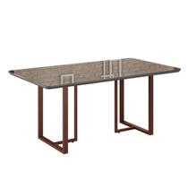 Mesa para Sala de Jantar Retangular 160x90cm Mdf com Vidro Lunna