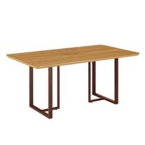 Mesa para Sala de Jantar Retangular 160x90cm MDF Lunna Marrom/Proa Mesa para Sala de Jantar Retangular 160x90cm MDF Lunna Marrom/Proa