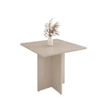 Mesa Paris 900x900 com Vidro Off White - Casa D