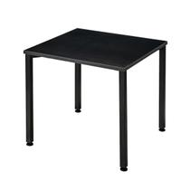 Mesa Parus 4 Lugares 80x80 cm Tampo em MDP 25mm Preto e Pernas em Aço Roal