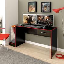 Mesa pc desck Gamer preto Vermelho - Artely