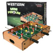 Mesa Pebolim Mini Infantil Jogo Futebol Bolas Incluídas 51cm
