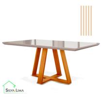 Mesa Pérola - 1.20 Metros Cor:Mel / Off White Mesa Pérola - 1.20 Metros Cor:Mel / Off White