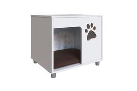 Mesa PET Cabeceira Branca Cachorro c/ Almofada Completa Móveis Mesa PET Cabeceira Branca Cachorro c/ Almofada Completa Móveis