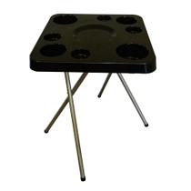 Mesa Petisqueira Desmontável/Dobrável Preta Elegante Plus