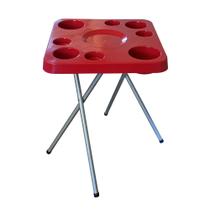 Mesa Petisqueira Desmontável/Dobrável Vermelha Elegante Plus