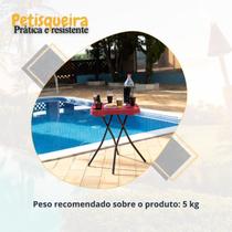 Mesa Petisqueira Mesinha Dobrável Portátil Cerveja Churrasco Lazer Apoio Petiscos Desmontável
