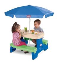 Mesa Picnic com Guarda-Sol 4 Lugares Little Tikes