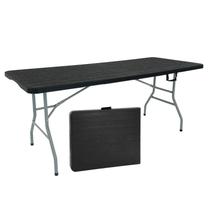 Mesa Picnic Dobrável Vira Maleta Portátil 1,80 Camping Preta Mesa Picnic Dobrável Vira Maleta Portátil 1,80 Camping Preta