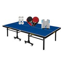 MESA PING PONG 1008 KLOPF + 2 Kits c/ Estojos + Rede Retrátil