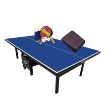 MESA PING PONG 1084 KLOPF + KIT 5030 + Capa Mesa Fechada