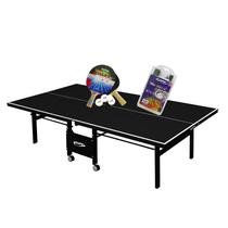 MESA PING PONG 1084 PRETA KLOPF + Kit Raq e Bol + Rede Master MESA PING PONG 1084 PRETA KLOPF + Kit Raq e Bol + Rede Master