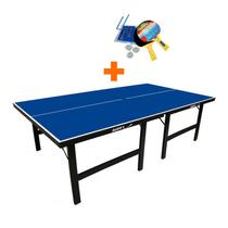 Mesa ping pong especial 18 mm - klopf 1002 + kit tênis de mesa - 5031
