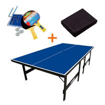 MESA PING PONG ESPECIAL MDP 15MM - Olimpic 1013 + KIT TÊNIS DE MESA 5031 + Capa Impermeável